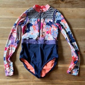 Athleta Girl Sunny Flora One Piece Swim Suit - Size 12 GIRL